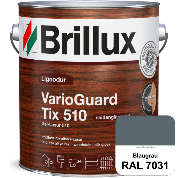 Lignodur VarioGuard Tix 510 (Gel-Lasur 510) RAL 7031 Blaugrau