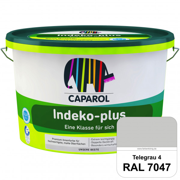 Indeko-plus (RAL 7047 Telegrau 4) doppeldeckende matte & hochwertige Innenfarbe