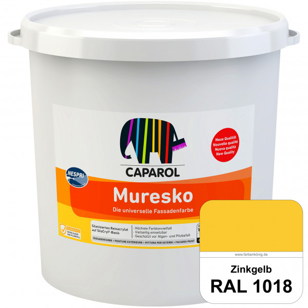 Muresko Nespri (R 30) (RAL 1018 Zinkgelb) Silanisierte Reinacrylat-Fassadenfarbe auf SilaCryl®-Basis