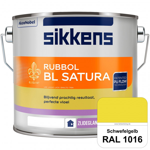 Rubbol BL Satura (RAL 1016 Schwefelgelb) seidenglänzender PU-Lack (wasserbasiert) innen & außen