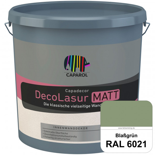 Capadecor DecoLasur Matt (RAL 6021 Blassgrün) Matte Lasurfarbe auf Dispersionsbasis (innen)