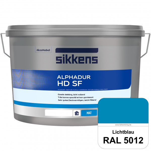 Alphadur HD SF (RAL 5012 Lichtblau) matte hochdeckende waschbeständige Innenwandfarbe
