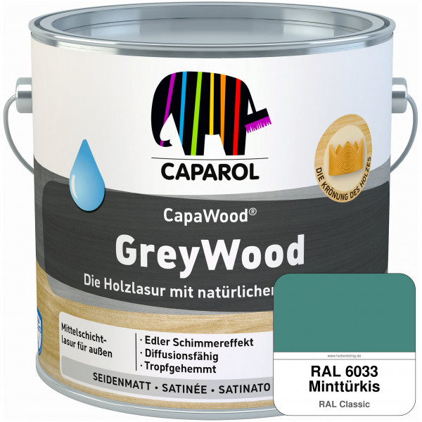 CapaWood® GreyWood (RAL 6033 Minttürkis) - ersetzt Capadur GreyWood
