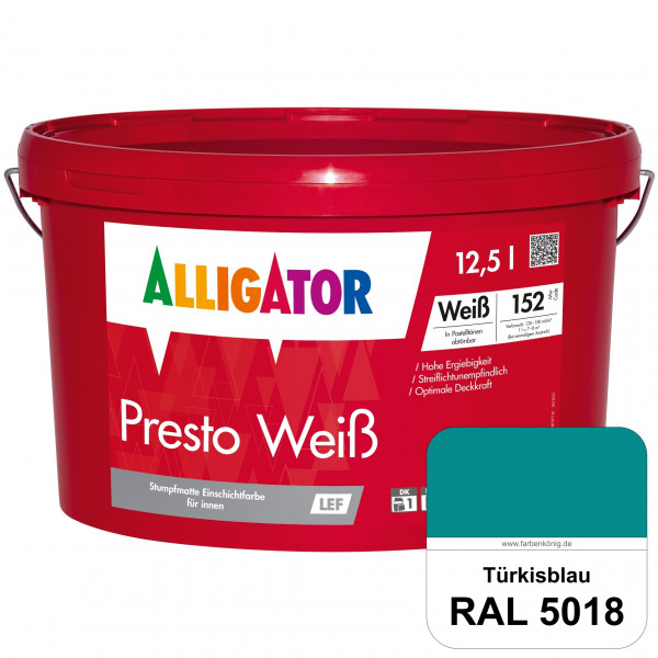 Presto Weiß LEF (RAL 5018 Türkisblau)