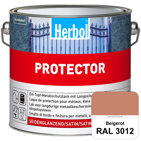 Protector (RAL 3012 Beigerot) Seidenglänzende Spezialbeschichtung für Eisen- und NE-Metalle (außen)
