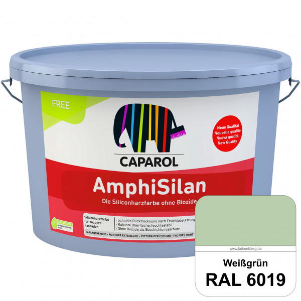 AmphiSilan FREE (RAL 6019 Weißgrün) Mineralmatte Fassadenfarbe in spezieller Siliconharz-Bindemittel
