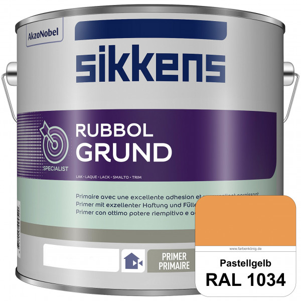 Rubbol Grund (RAL 1034 Pastellgelb) Seidenmatte Grund- und Zwischenbeschichtung auf Kunstharzbasis (