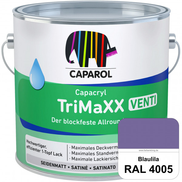 Capacryl TriMaXX Venti (RAL 4005 Blaulila) Der blockfeste Allrounder für Fenster & Türen