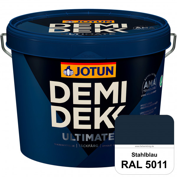 DEMIDEKK ULTIMATE Täckfärg - Deckende Holzfarbe (RAL 5011 Stahlblau)