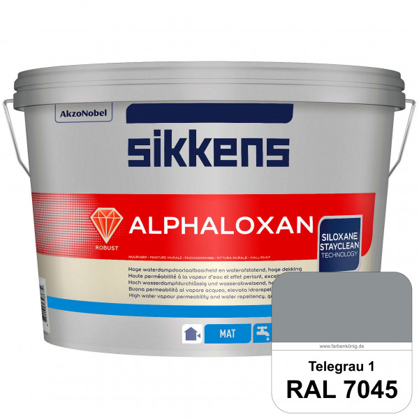 Alphaloxan (RAL 7045 Telegrau 1) Professionelle Siliconharz-Fassadenfarbe (außen)