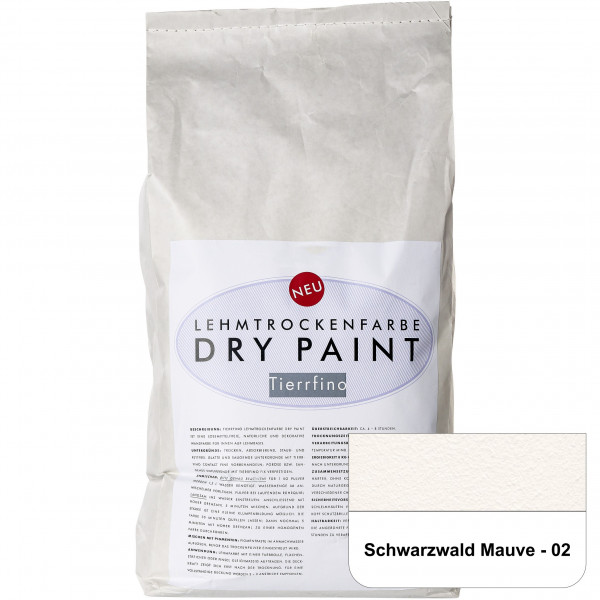 DRY-PAINT Lehmtrockenfarbe - Schwarzwald Mauve - 02
