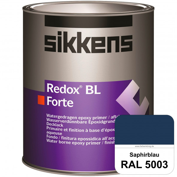 Redox BL Forte (RAL 5003 Saphirblau) seidenmatte & wasserbasierte 2-K-Epoxidharzlack (innen)