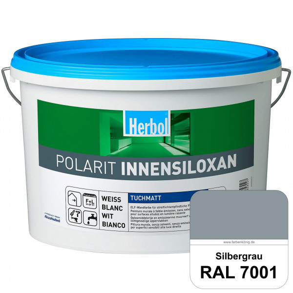 Polarit Innensiloxan (RAL 7001 Silbergrau) Die Mineralmatte mit Super-Flächenwirkung für streiflicht