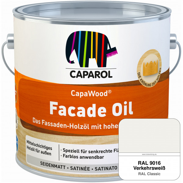 CapaWood® Facade Oil (RAL 9016 Verkehrsweiß)