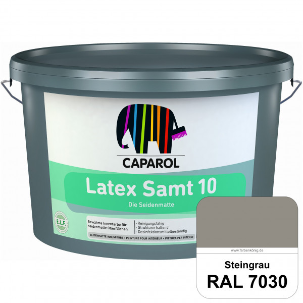 Latex Samt 10 (RAL 7030 Steingrau) beanspruchbare seidenmatte Latexfarbe (Innen)