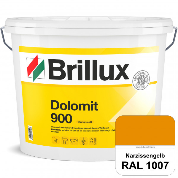Dolomit 900 (RAL 1007 Narzissengelb) stumpfmatte Innen-Dispersionsfarbe mit gutem Deckvermögen