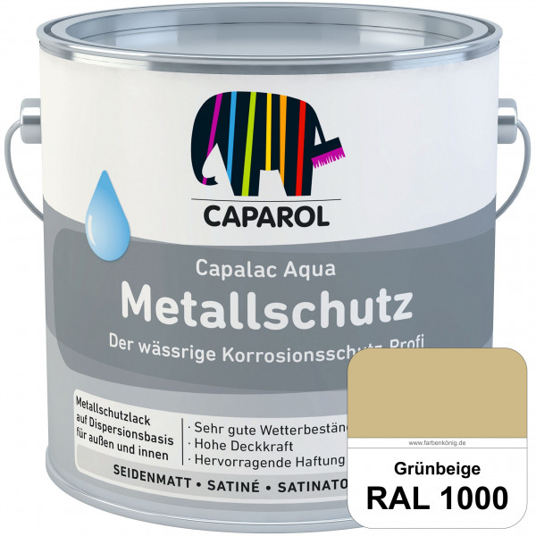 Capalac Aqua Metallschutz (RAL 1000 Grünbeige) wasserbasierter Korrosionsschutz für Stahl & verzinkt