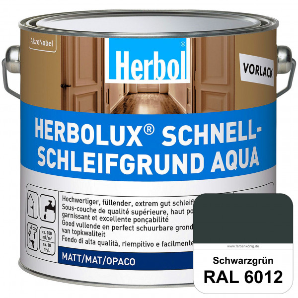 Schnellschleifgrund Aqua (RAL 6012 Schwarzgrün) wasserverdünnbarer Vorlack mit hervorragender Schlei
