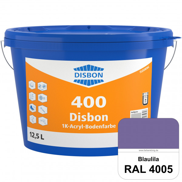 Disbon 400 1K-Acryl-Bodenfarbe (RAL 4005 Blaulila) Dispersionsbeschichtung für mineralische Bodenflä
