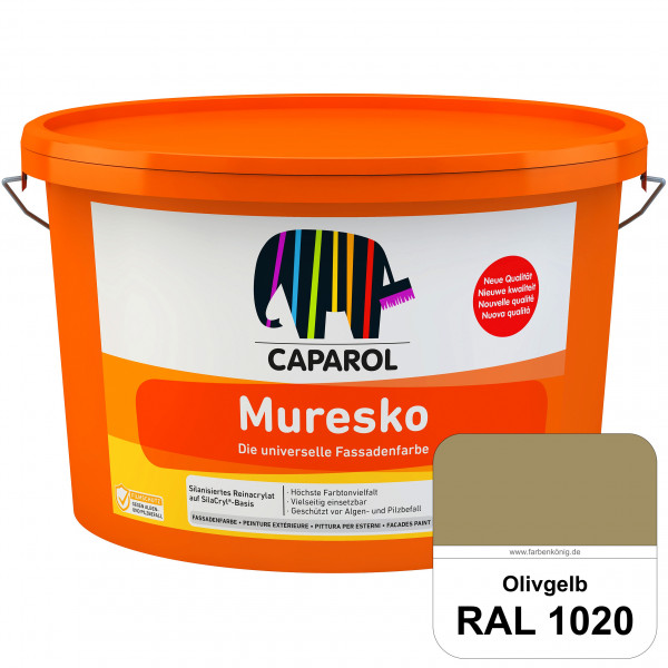 Muresko (RAL 1020 Olivgelb) Silanisierte Reinacrylat-Fassadenfarbe auf SilaCryl®-Basis