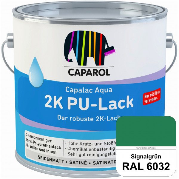 Capalac Aqua 2K PU-Lack (RAL 6032 Signalgrün) chemisch und mechanisch widerstandsfähige Lackierungen