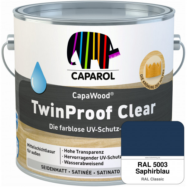 CapaWood® TwinProof Clear (RAL 5003 Saphirblau) - ersetzt Capadur TwinProof