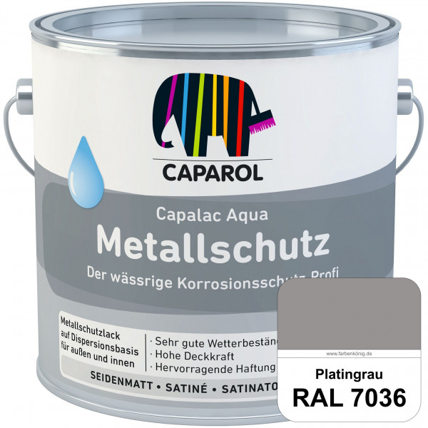 Capalac Aqua Metallschutz (RAL 7036 Platingrau) wasserbasierter Korrosionsschutz für Stahl & verzink
