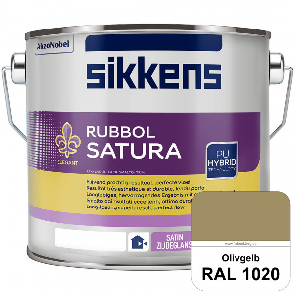 Rubbol Satura (RAL 1020 Olivgelb) seidenglänzender Lack (lösemittelhaltig) innen & außen