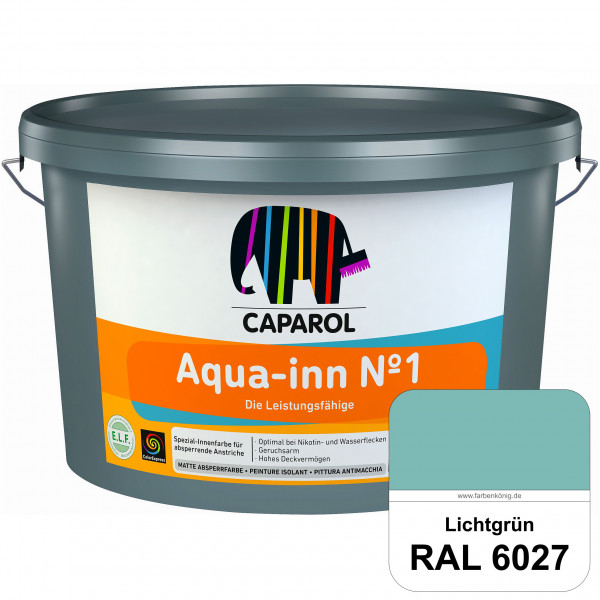 Aqua-inn Nº 1 (RAL 6027 Lichtgrün) Wasserverdünnbare & hoch deckende Absperrfarbe (innen)