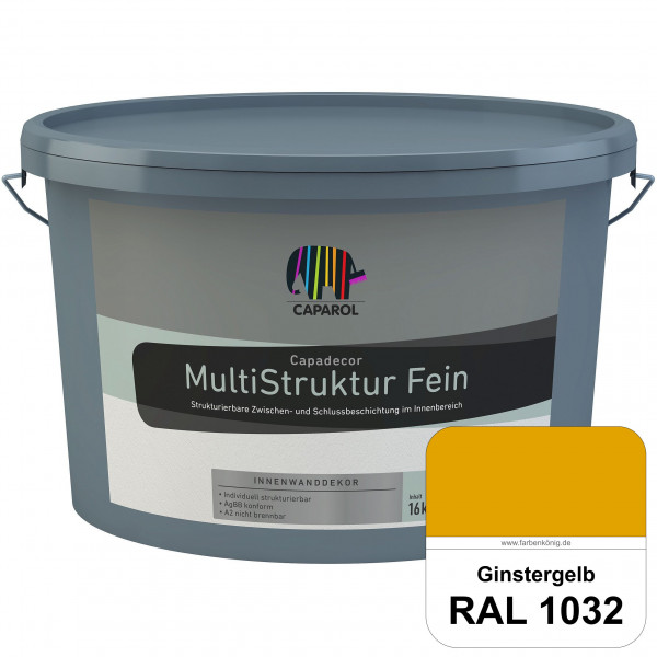 Capadecor MultiStruktur fein (RAL 1032 Ginstergelb) quarzgefüllte Zwischen- und Schlußbeschichtung i