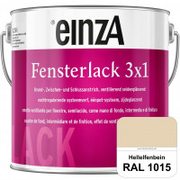 einzA Fensterlack 3 x 1 (RAL 1015 Hellelfenbein) wetterbeständiger & seidenglänzender Fensterlack einzA Fensterlack 3 x 1 (RAL 1015 Hellelfenbein) wetterbeständiger & seidenglänzender Fensterlack