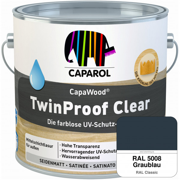 CapaWood® TwinProof Clear (RAL 5008 Graublau) - ersetzt Capadur TwinProof