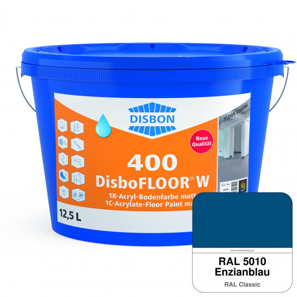 DisboFLOOR W 400 1K-Acryl-Bodenfarbe (RAL 5010 Enzianblau)