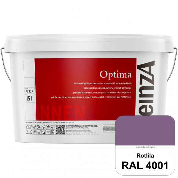 einzA Optima (RAL 4001 Rotlila) Stumpfmatte Dispersionsfarbe für hochwertige Anstriche