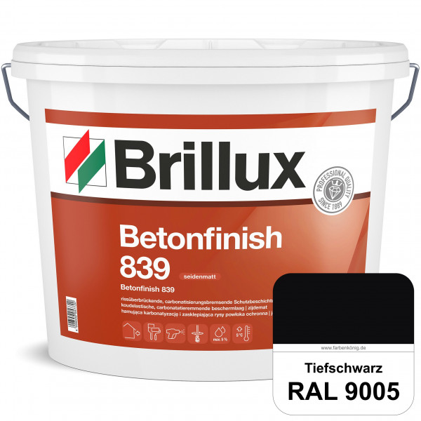 Betonfinish 839 (RAL 9005 Tiefschwarz) elastische Beschichtung zum Schutz rissgefährdeter Betonbaute