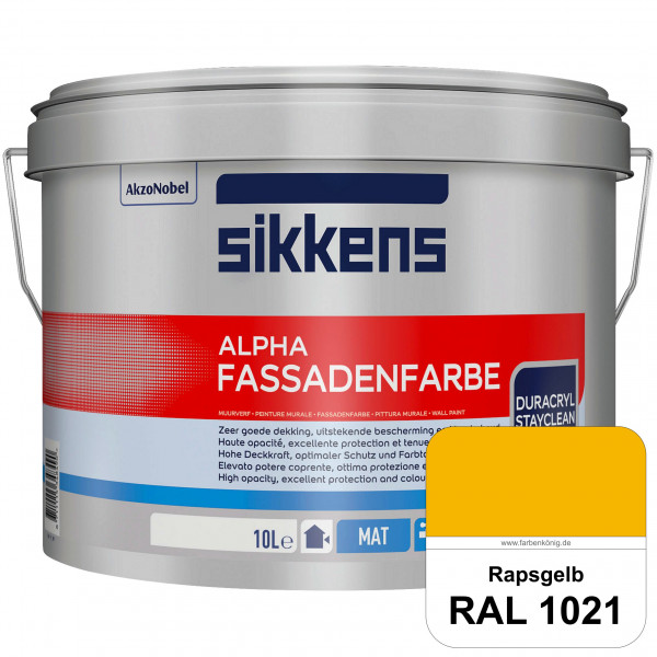 Alpha Fassadenfarbe (RAL 1021 Rapsgelb)