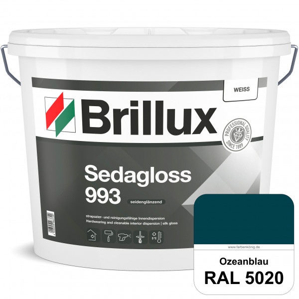 Sedagloss 993 (RAL 5020 Ozeanblau) seidenglänzende Innendispersion für hoch strapazierfähige & gut r