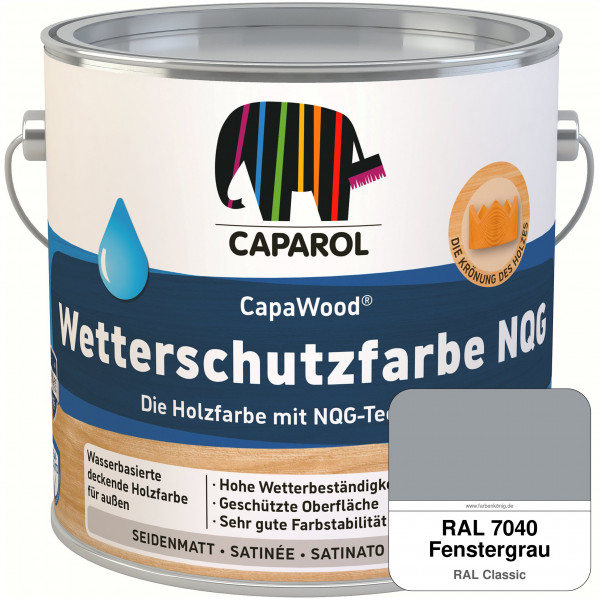 CapaWood® Wetterschutzfarbe NQG (RAL 7040 Fenstergrau) - ersetzt Capadur Wetterschutzfarbe NQG
