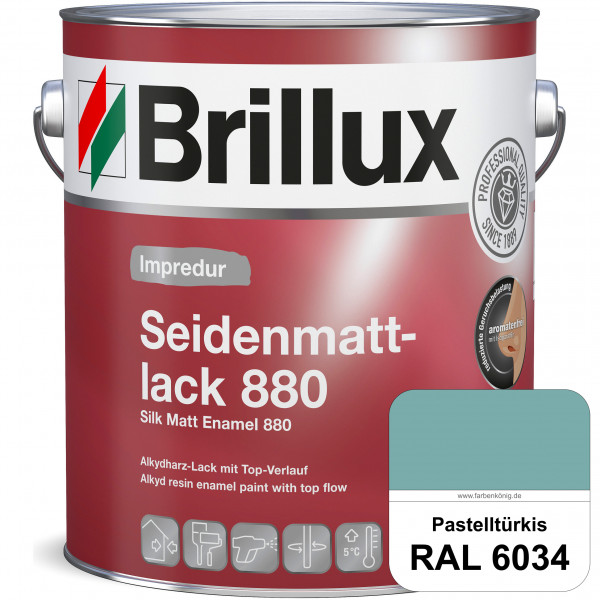 Impredur Seidenmattlack 880 (RAL 6034 Pastelltürkis) für Holz- oder Metallflächen innen & außen
