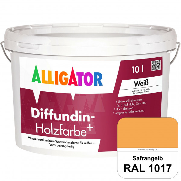 Diffundin-Holzfarbe+ (RAL 1017 Safrangelb)