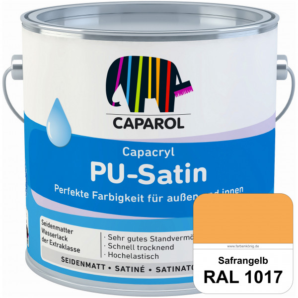 Capacryl PU-Satin (RAL 1017 Safrangelb) hochwertige Zwischen-/ Schluss­lackierungen für grundierte H