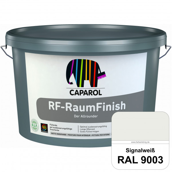 RF-RaumFinish (RAL 9003 Signalweiß) Füllende, gut ausbesserungsfähige matte Innenfarbe