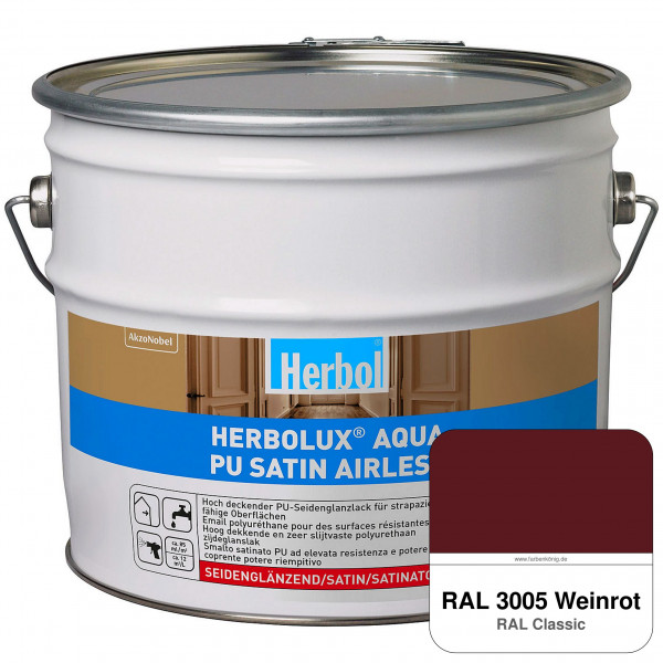 Herbolux Aqua PU Satin Airless (RAL 3005 Weinrot)