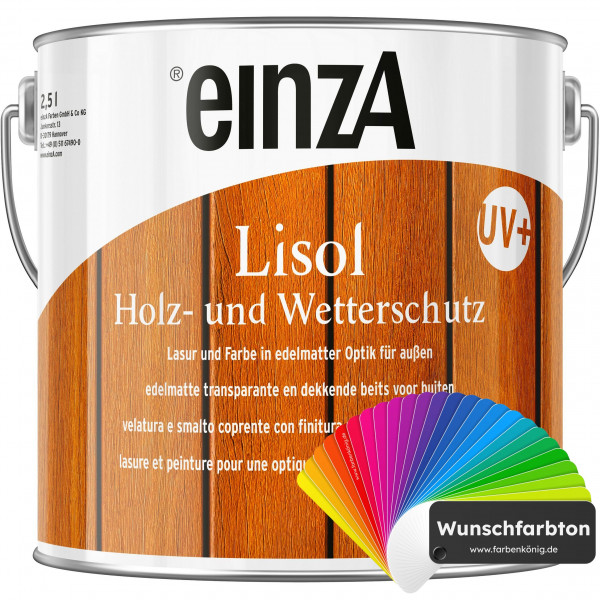 einzA Lisol Holz- und Wetterschutz Lasur und Farbe (Wunschfarbton)