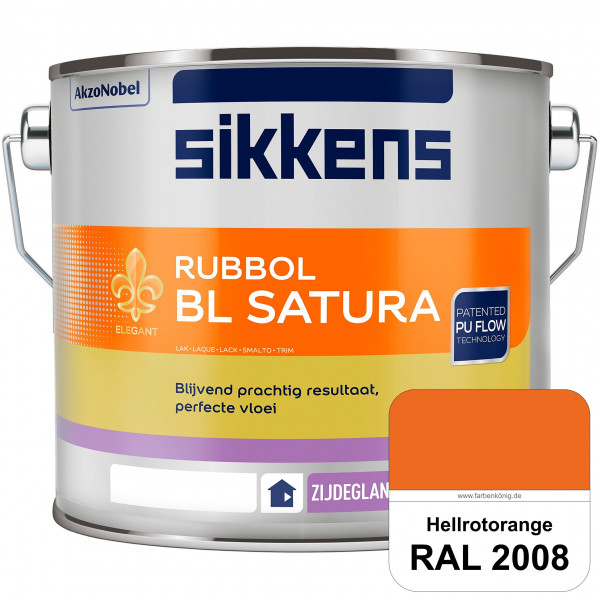 Rubbol BL Satura (RAL 2008 Hellrotorange) seidenglänzender PU-Lack (wasserbasiert) innen & außen