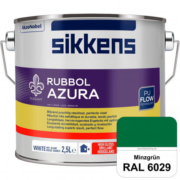 Rubbol Azura (RAL 6029 Minzgrün) hochglänzender Lack (löselmittelhaltig) innen & außen