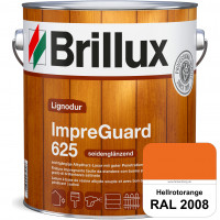 ImpraGuard 625 (RAL 2008 Hellrotorange) imprägnierende Lasur (lösemittelhaltig) für allen Laub- und 