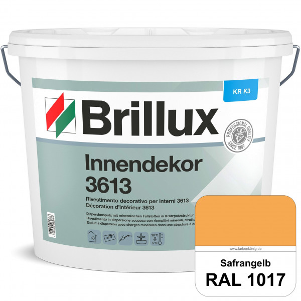Innendekor ELF KR-K3 3613 (RAL 1017 Safrangelb) Kratzputz nach zur Erzielung dekorativer und strapaz