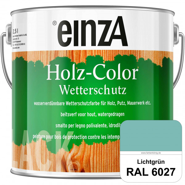einzA Holz-Color (RAL 6027 Lichtgrün) Wetterschutzfarbe für außen