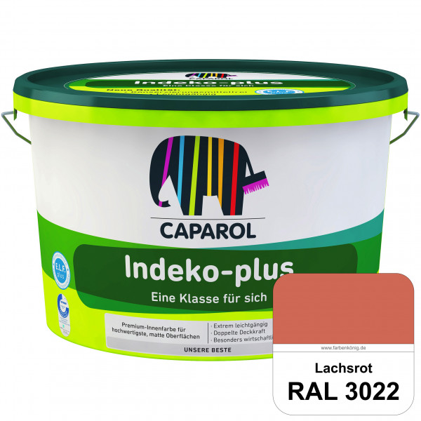 Indeko-plus (RAL 3022 Lachsrot) doppeldeckende matte & hochwertige Innenfarbe